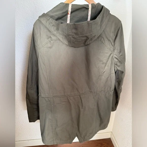 BETABRAND Women’s Morning Mess Chino Twill Green Utility Jacket Hooded - Size XL - Picture 8 of 15